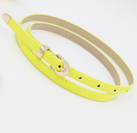 Ceinture en cuir fine pour femmes en gros, ceinture en PU fine pour robes