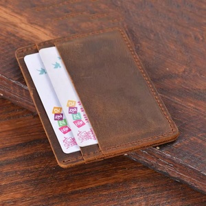 Wholesale RFID Blocking Short Open Closure Genuine Leather Men's Wallet with Polyester Lining Slim Design - Product Image 5