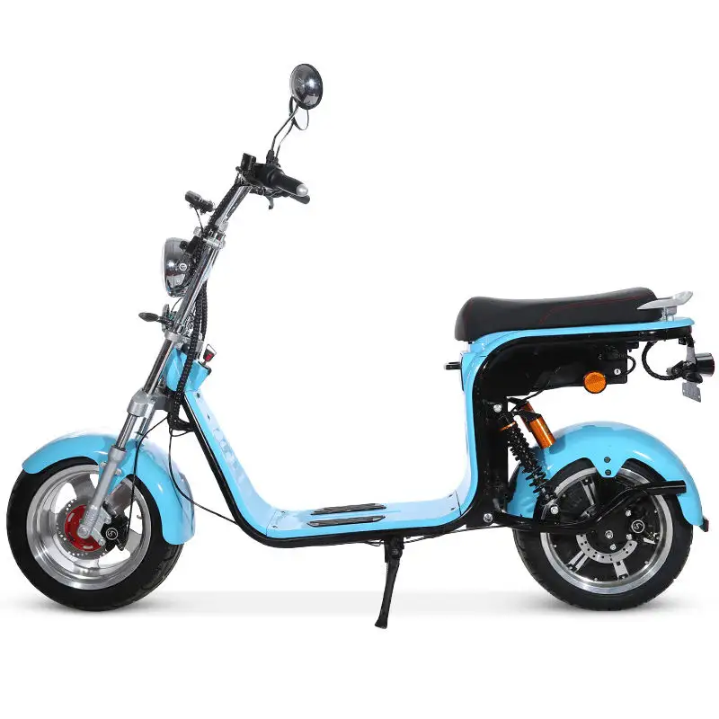 Vente en gros de stock européen CEE/COC, scooter Citycoco à deux roues et gros pneus, 2 sièges, mobilité 1500W