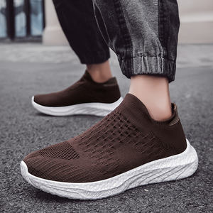 Zapatillas de correr informales deportivas de malla de verano para hombre, calcetines de trabajo negros, estilo ligero para caminar - Product Image 6