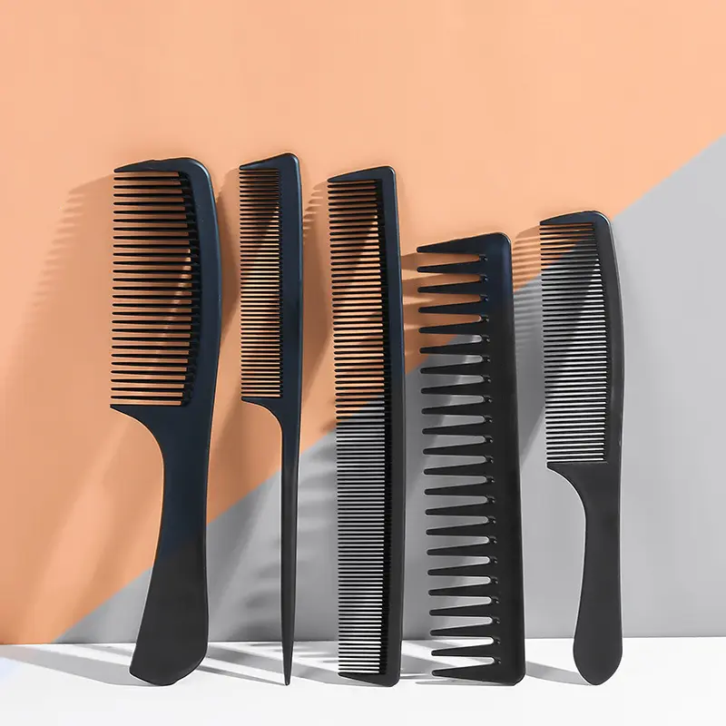 Nuovo pettine professionale in fibra di carbonio per pettini da barbiere assortiti resistenti al calore