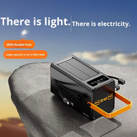 PINUODA Batterie externe solaire ultra grande capacité 20K-80KmAh en plastique avec affichage LED Micro-USB Type-C