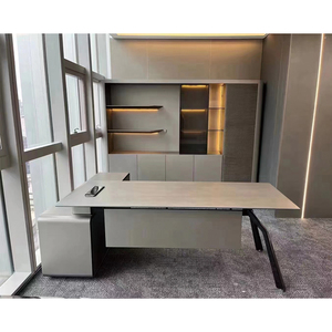 Commerical Luxury Simple Wooden Office Furniture L-Shaped Boss Office <b>Desks</b> Ceo Executive <b>Desk</b> - Product Image 3