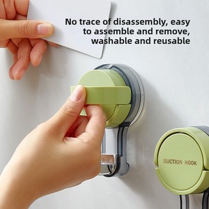 YOTO Leistungs starker stanz freier Saugnapf haken Kunststoff box verpackt spurlos abnehmbarer Handtuch halter für Küche Badezimmer Toiletten wand - Product Image 3