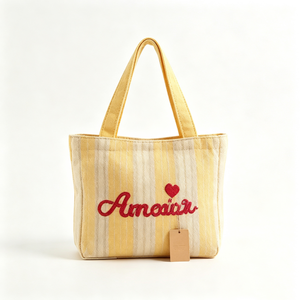 Customized Canvas tote bag, Women printed tote purse, Casual top handle handbag, <b>Large</b> fabric shopping tote - Product Image 5