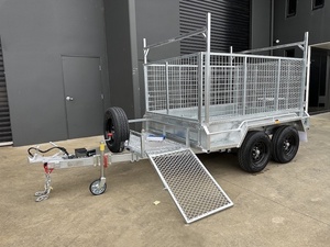 Remorque à boîte galvanisée robuste 8x5 avec freins essieu <span class=keywords><strong>tandem</strong></span> 3200kg ATM pour l'agriculture cargo aménagement paysager remorquage usage industriel - Product Image 2