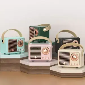 Altavoz de Radio Retro inalámbrico Mini altavoz de Radio portátil lindo altavoz de Radio multicolor para decoración Vintage estilo de moda antigua