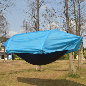 XK-036 Camping <span class=keywords><strong>randonnée</strong></span> corde <span class=keywords><strong>hamac</strong></span> <span class=keywords><strong>pluie</strong></span> mouche bâche moustique moustiquaire extérieur hamacs tente <span class=keywords><strong>hamac</strong></span> - Product Image 4