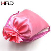 Pochette en satin avec cordon de serrage, logo personnalisé, sac en soie pour bijoux, cadeau de mariage, cosmétiques, emballage cadeau