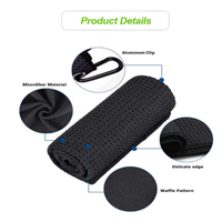 Serviettes de golf en microfibre gaufrée, absorbantes et à séchage rapide, avec logo personnalisé brodé ou imprimé, haute qualité, vente directe usine, faible MOQ