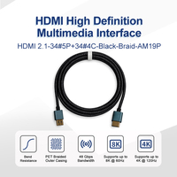 Maßgefertigtes Industrielles 8K AOC Glasfaser-Videokabel 48Gbps Geflochtenes UHD Digitalkabel mit LVDS Ethernet-Stromkabel-Montage