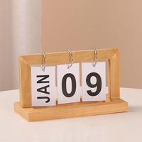 Calendrier d'anniversaire en bois français en bois bon marché d'usine en gros bureau pour un usage quotidien debout classique