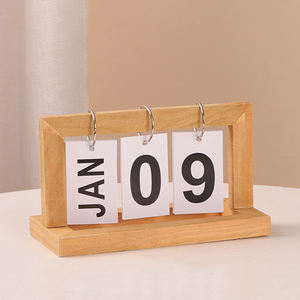 Wholesale Factory Cheap <strong>Wooden</strong> French Wood Birthday Calendar <strong>Desk</strong> for Classic Standing Everyday Use - Product Image 3
