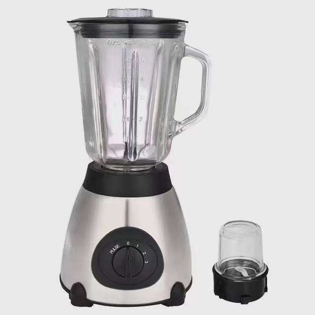 Custom Factory 400W 1.5L Plastic Housing 5-Speed Electric Table Fruits Meats Blender with Glass Jar and Beater Ejector Button