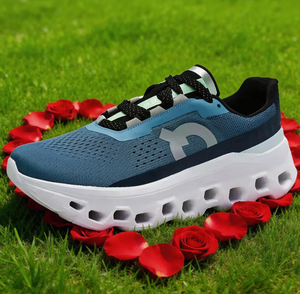 Chaussures de sport décontractées pour hommes, respirantes, en cuir véritable, à lacets, design luxueux - Product Image 1