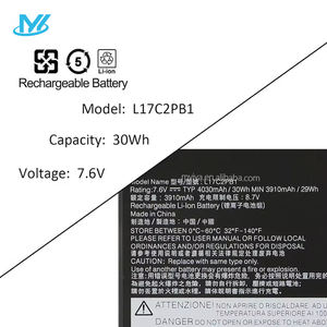 Myiyae แบตเตอรี่แล็ปท็อป L17m2pb1สำหรับเลโนโว <span class=keywords><strong>V330</strong></span>-14ARR <span class=keywords><strong>14IKB</strong></span> V130-14IGM L17L2PB1 5B10W67379สหรัฐอเมริกา - Product Image 3