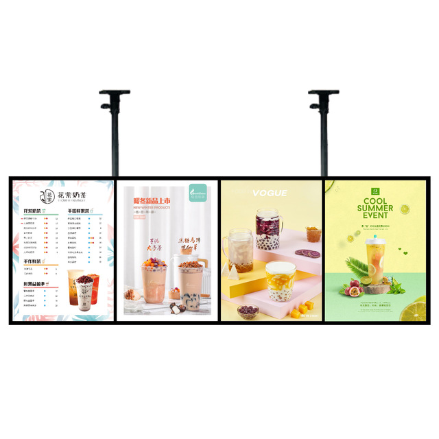 2026 Magnetic Frame Aluminum Profile Rectangle High Brightness Led Light Box Fast Food Restaurant Menu Board Wall Mount DC 12V