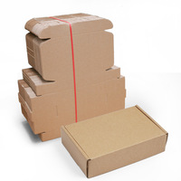Boîte d'expédition en carton ondulé personnalisée avec gaufrage, en carton kraft recyclé, commande urgente et expédition rapide pour l'emballage des chaussettes