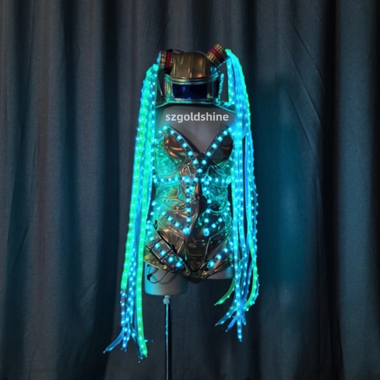 Creative LED Flash Robot Costume Rechargeable