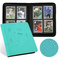 Classeur de cartes à collectionner personnalisé, 160 emplacements, 4 pochettes, en cuir PU premium, fermeture éclair, album personnalisé pour cartes de visite