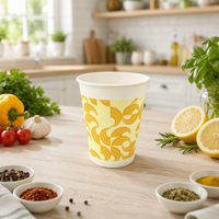 Gobelets à café en papier jetables à paroi simple avec logo personnalisé imprimé, écologiques et compostables, pour boissons chaudes à emporter, avec couvercle