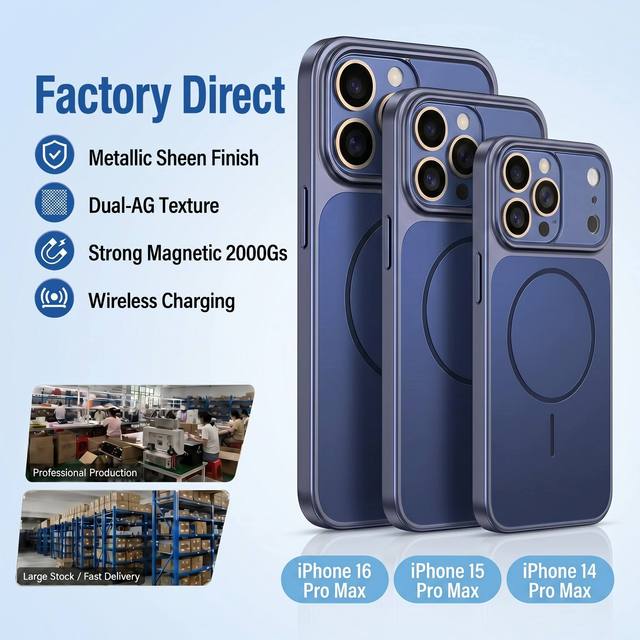 Magnetic Large Window Design Featuring TPU Soft Edge and Anti-Fingerprint PC Back Wireless Charging iPhone case for 17 Pro Max