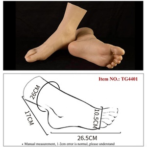 XINJI bir çift moda ayak modeli gerçekçi adam mankenler ayak seksi gerçekçi yumuşak silikon erkek ayak manken ayak - Product Image 4