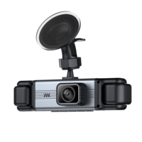 Caméras embarquées pour voiture, 4 caméras, 4 enregistreurs, 4 objectifs, 360° °   Caméra embarquée pour voiture, vision nocturne, écran tactile, lecture vidéo HD, DVR de voiture, boîte noire de voiture