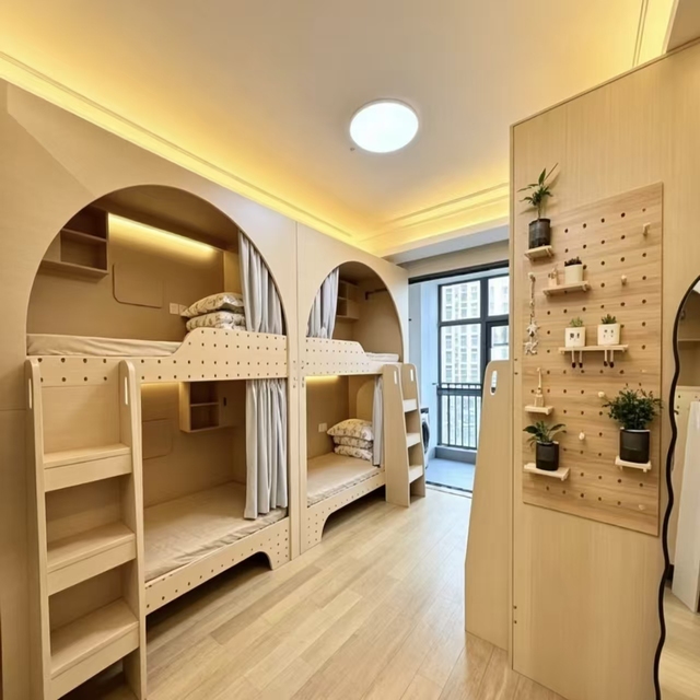 Wooden Private Sleeping Pod with High Space Utilization, Detachable Custom Capsule Bed for Capsule Hotels Youth Dorms