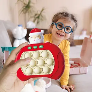 Juego de burbujas de empuje rápido de Navidad juego de rompecabezas de Papá Noel para niños máquina de juego de empuje de velocidad Light Up Pro It Pro juguetes para niños