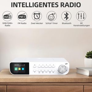 <span class=keywords><strong>Radio</strong></span> de <span class=keywords><strong>cuisine</strong></span> numérique dernière génération avec grand écran TFT, DAB/FM/Bluetooth, horloge et lampe torche intégrées, <span class=keywords><strong>radio</strong></span> domestique - Product Image 3