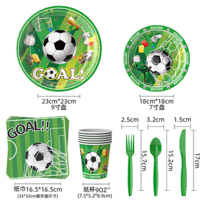 Coppa <span class=keywords><strong>di</strong></span> calcio sport a tema <span class=keywords><strong>festa</strong></span> stoviglie calcio usa e getta <span class=keywords><strong>di</strong></span> carta Set <span class=keywords><strong>di</strong></span> stoviglie <span class=keywords><strong>per</strong></span> feste <span class=keywords><strong>di</strong></span> <span class=keywords><strong>compleanno</strong></span> decorazioni - Product Image 5