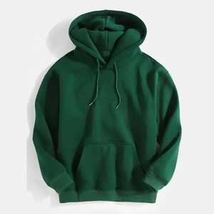 Pull à capuche à cordon de haute qualité coupe régulière personnalisé 350gsm coton polyester automne grande taille décontracté poche sweats à capuche pour hommes - Product Image 3
