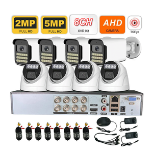 TSEye 8CH 5MP AHD XVR Security Camera System Full HD Night Vision Waterproof Surveillance DVR Kit with 8 Cameras and Accessories - Product Image 1