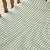 Draps de lit bébé ajustés en jersey de coton biologique avec impression numérique personnalisée, 140-180 GSM