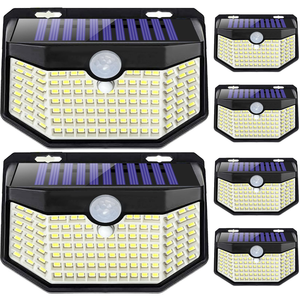 Projecteur mural solaire LED étanche IP65, nouveau modèle, 3 modes, éclairage de sécurité extérieur pour jardin, détecteur de mouvement, applique murale - Product Image 1