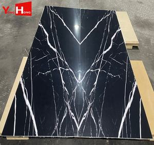 <span class=keywords><strong>Plaque</strong></span> en cristal <span class=keywords><strong>de</strong></span> carbone mat, marbrure, estampage à chaud, 3 mm, PVC brillant, imitation marbre, panneaux muraux - Product Image 4