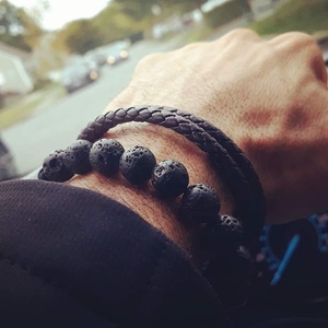 Pulseira de Pedra Natural com Contas Magnéticas Personalizadas de 8mm, Pulseira de Pedra Lava e Olho de Tigre - Product Image 4