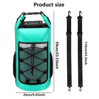 Sac étanche pliable en bâche PVC 500D de 25 L pour le stockage, idéal pour les voyages en plein air, l'escalade et la randonnée (vente en gros)