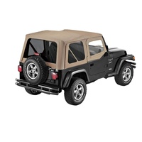 Capote souple pour Jeep Wrangler Unlimited (JK) 4 portes 2010 à 2015, sans habillages de porte, sans quincaillerie de cadre