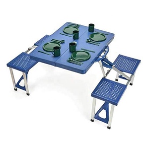 <span class=keywords><strong>Valise</strong></span> <span class=keywords><strong>pas</strong></span> chère, pliable, portable, en aluminium et plastique, <span class=keywords><strong>table</strong></span> de pique-nique, camping, <span class=keywords><strong>table</strong></span> pliante moderne pour l'extérieur avec ensemble de chaises - Product Image 1