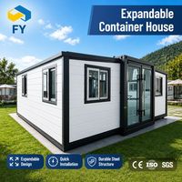Maison conteneur préfabriquée en acier isolé, extensible, 20 pieds, 40 pieds, villa portable