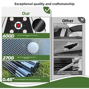 Red de Práctica de <span class=keywords><strong>Golf</strong></span> Multifuncional para Exteriores, con Cuatro Orificios, de Poliéster, para <span class=keywords><strong>Swing</strong></span> y Chipping, Superventas - Product Image 3