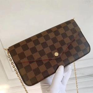 Tas wanita mode Eropa 3 in 1 tas rantai selempang satu bahu tas clutch amplop PU - Product Image 1