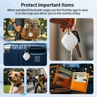 Traceur GPS intelligent RSH et localisateur Android Tag par Google Find My Device, batterie 3 ans, chercheur de clés pour bagages, animaux de compagnie, portefeuilles, sacs