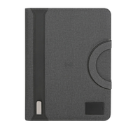 Porte-documents multifonctionnel Naifei avec batterie externe 8 000 mAh, charge sans fil 10 W, clé USB 16 Go, organiseur en cuir de luxe