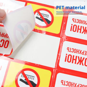 Heat Resistant PVC Acrylic Single Transparent Film Labels Waterproof Oil-proof Outdoor <b>Vinyl</b> <b>Stickers</b> for Advertising Display - Product Image 1