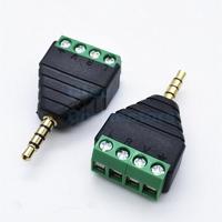 1/8 pouces stéréo TRS 3.5mm prise mâle Utech boîtier en aluminium Contact or Audio vidéo DC Jack SMD