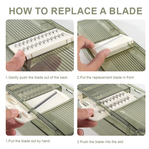 Thực phẩm Slicer nhà bếp rau cắt đa năng có thể tháo rời bằng tay điều chỉnh mandoline Rau julienne Slicer <span class=keywords><strong>salad</strong></span> Chopper - Product Image 3