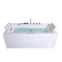 Oem/odm Baignoire de spa phosphorescente en acrylique à bulles tendance avec ventilateur au design moderne de 1.7m